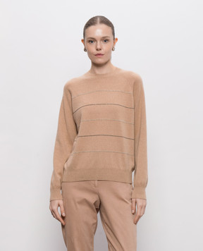 Peserico Beige wool, silk and cashmere sweater A99865F1209283