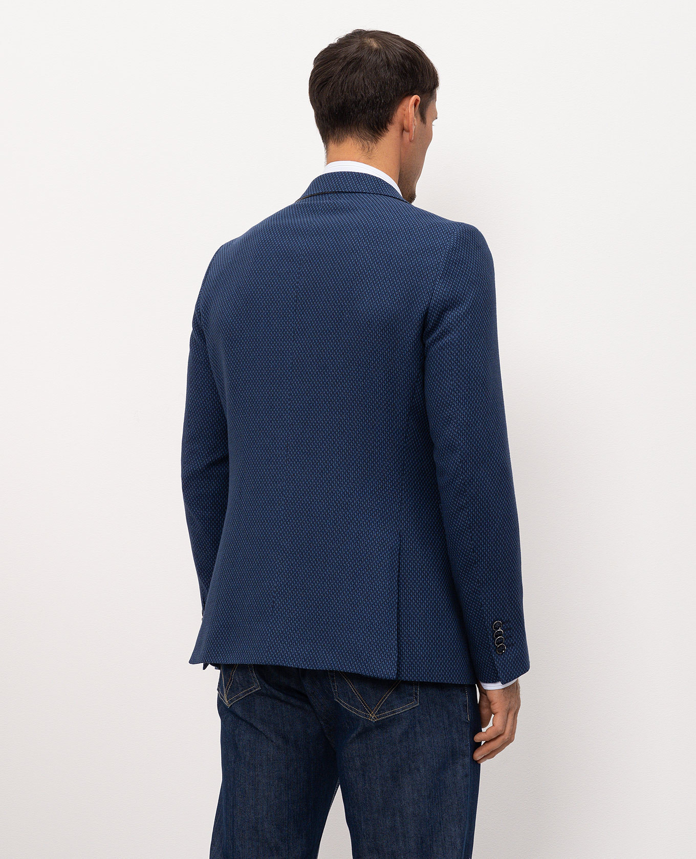 

Blue jacket with linen Florentino