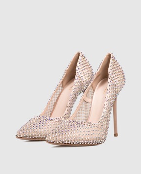 Le Silla Beige Gilda shoes with crystals 2144B100R1PPSAS