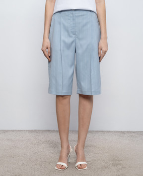Twinset Blue striped Bermuda shorts 261AP2173