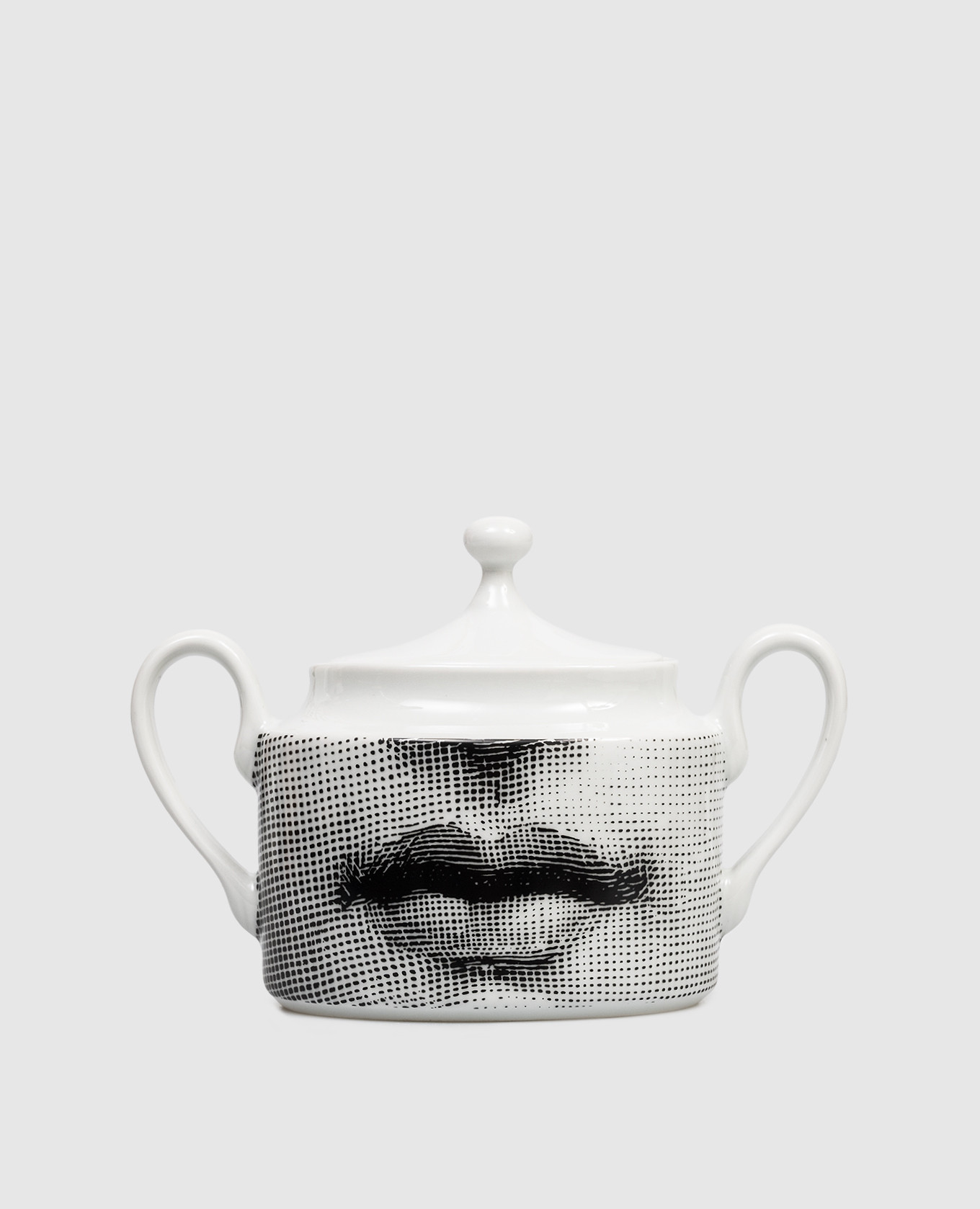 

White porcelain sugar bowl Tema e Variations Fornasetti