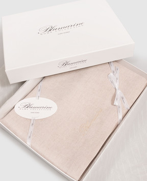 Blumarine Home Beige Sorgente tablecloth with embroidery W0200250024