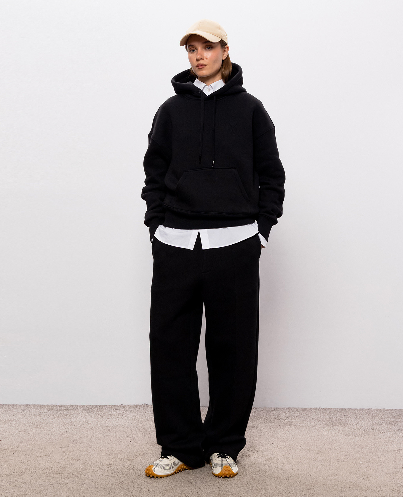 Black insulated hoodie Ami Paris 2