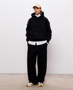 Ami Paris Black insulated hoodie USW756749w