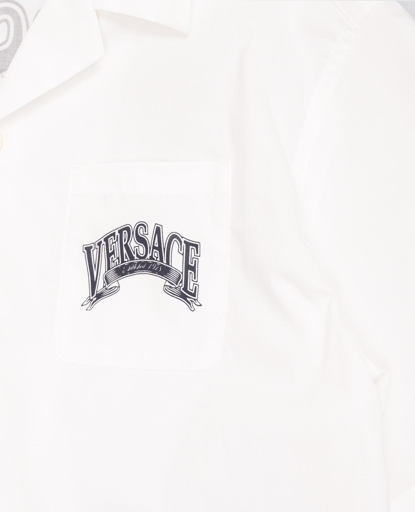 Children's white shirt with logo print Versace 3