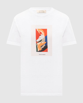Trussardi White T-shirt with print G0688000163NMTS16J16