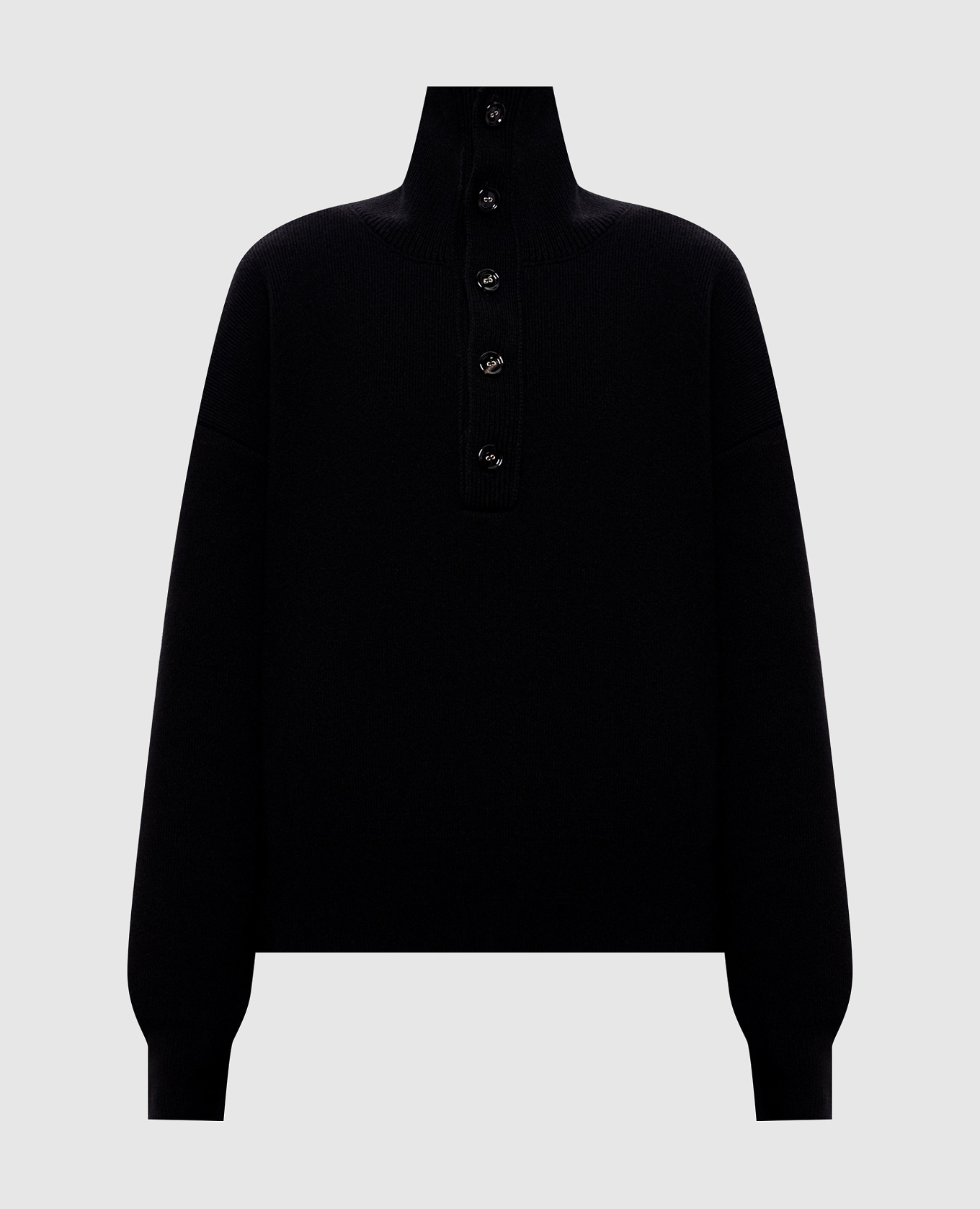 Black merino wool sweater