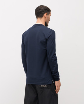 Dolce&Gabbana Blue longsleeve with logo embroidery G8SW5ZHU7WZ