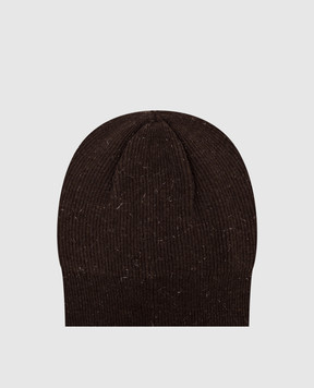 Peserico Brown hat with wool, silk and cashmere with lurex S36210F1209095