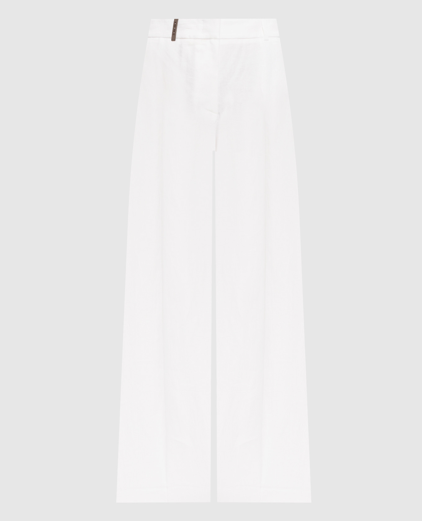 Witte linnen broek met patch