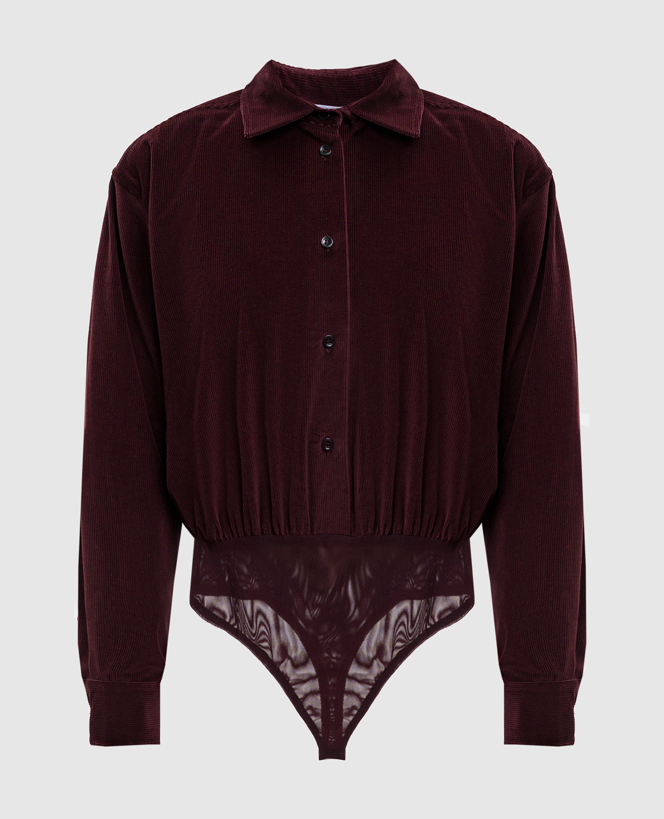 

Fertile burgundy corduroy shirt-style bodysuit Max Mara