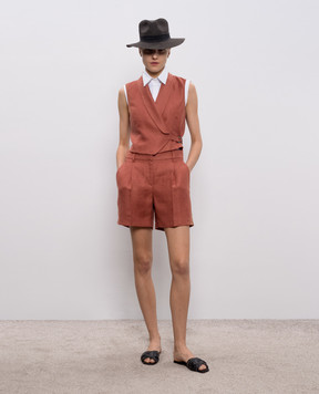 Brunello Cucinelli Brown linen vest MH527HG606