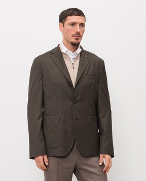 Peserico Brown wool jacket R5100902584