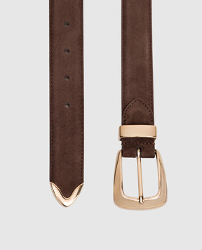 Khaite Benny brown suede belt 10013726