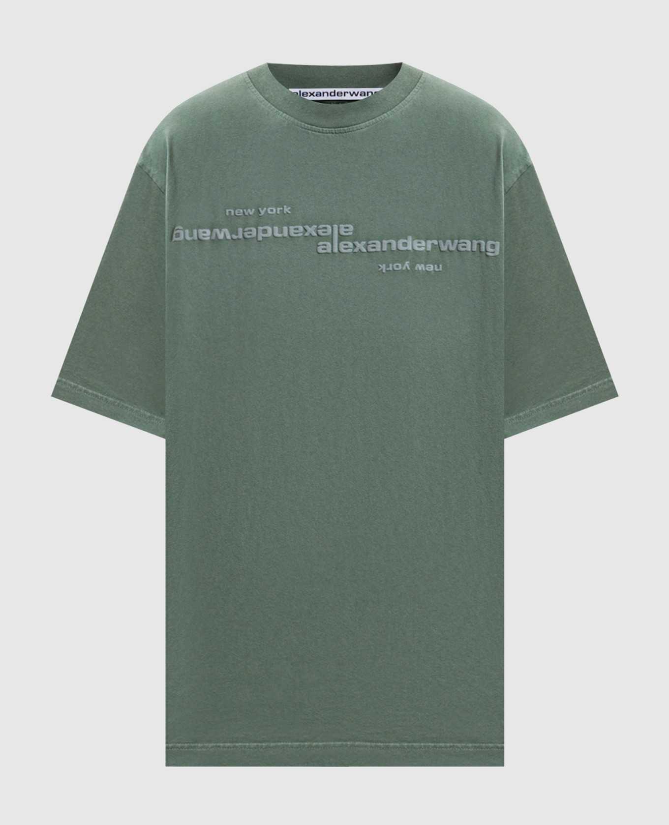 Green t-shirt with logo print