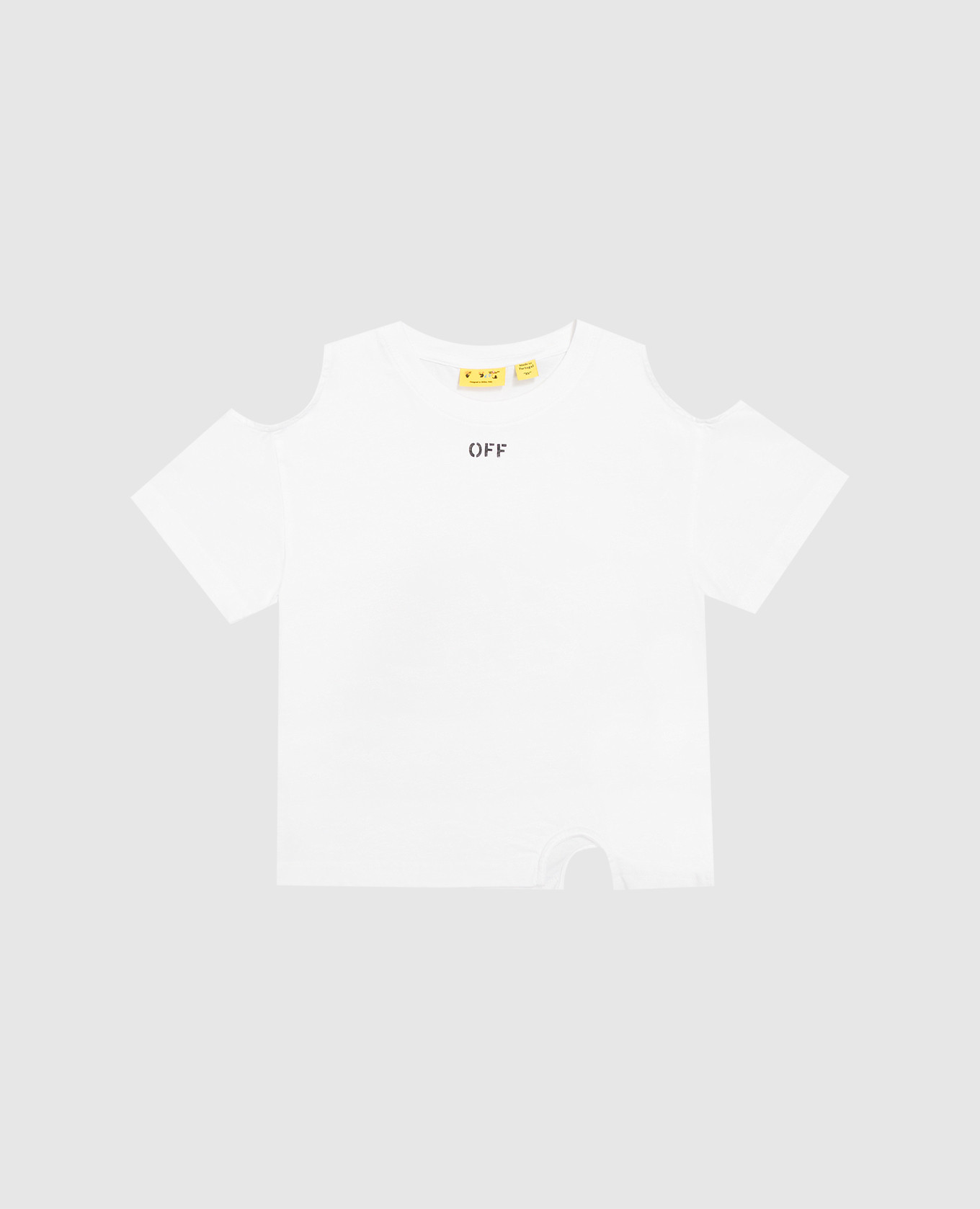 Children's white Meteor Off Stamp T-shirt