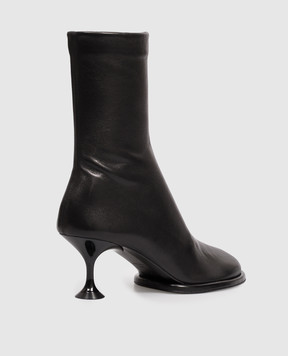 Sergio Rossi Black leather ankle boots B13601MAGE08