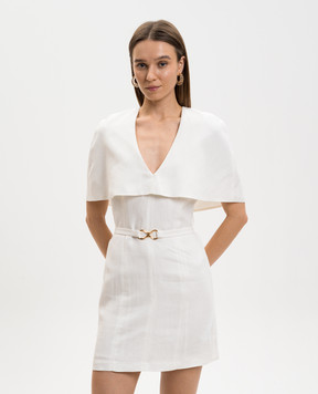 Twinset Ivory dress with linen 261TP2451