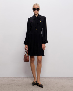 Twinset Black shirt dress with textured pattern 262TP3081