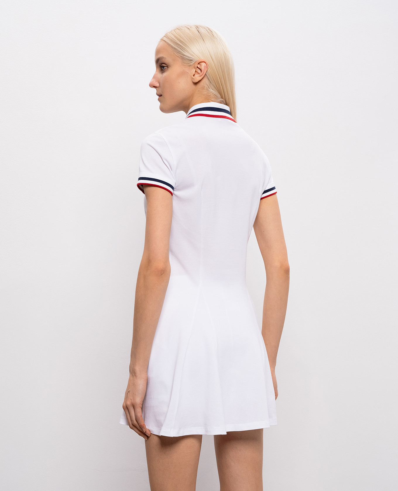 

White polo dress with logo patch Brunello Cucinelli