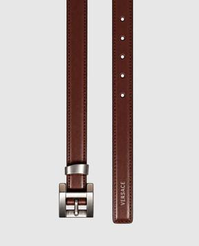 Versace Burgundy leather belt 10237361A17848