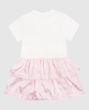 Off-White Children's pink dress with ruffles 44GXU004S26J001