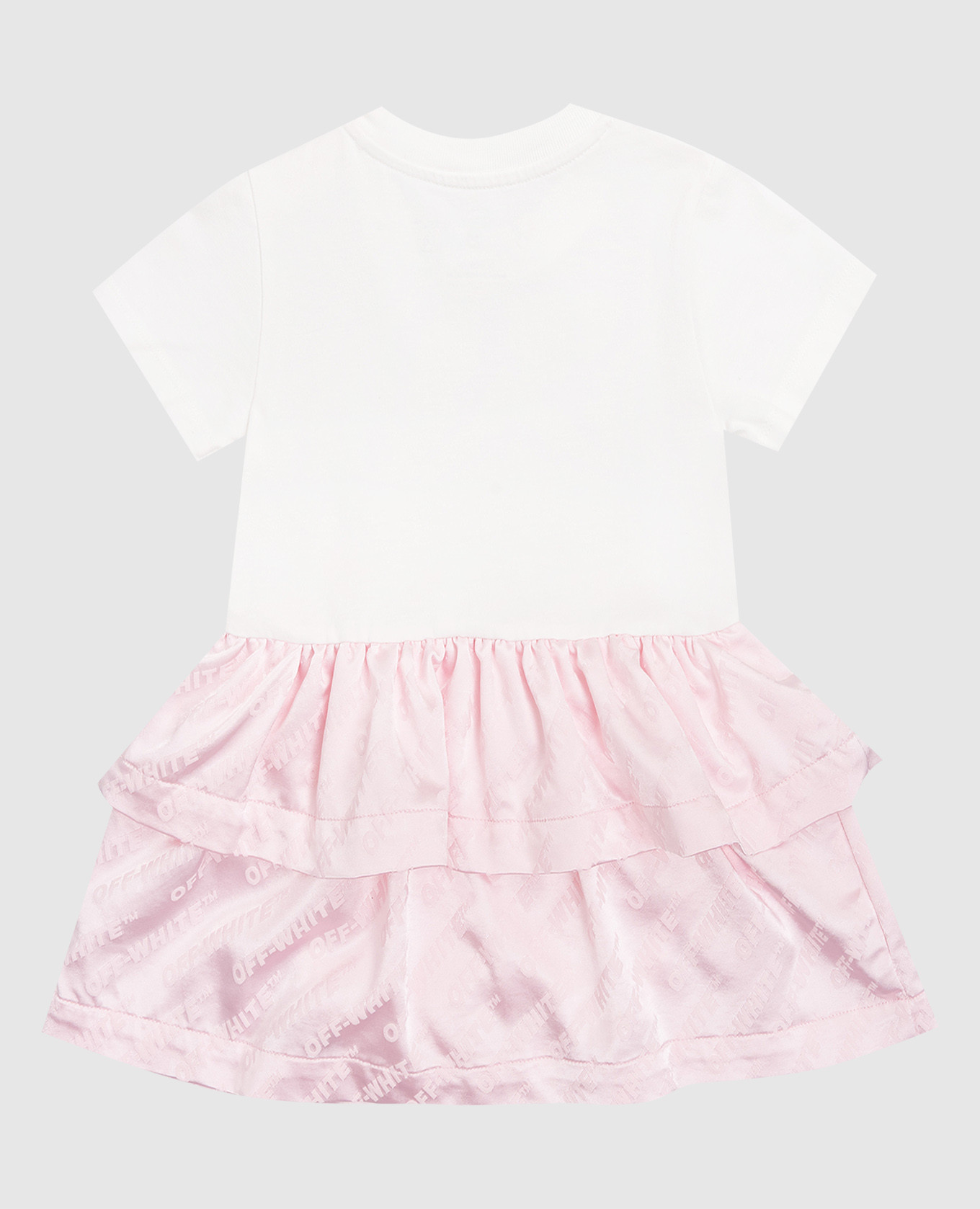 

Children's pink dress with ruffles Off-White