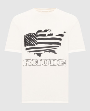 Rhude Ivory T-shirt with print RHSS26TT08012