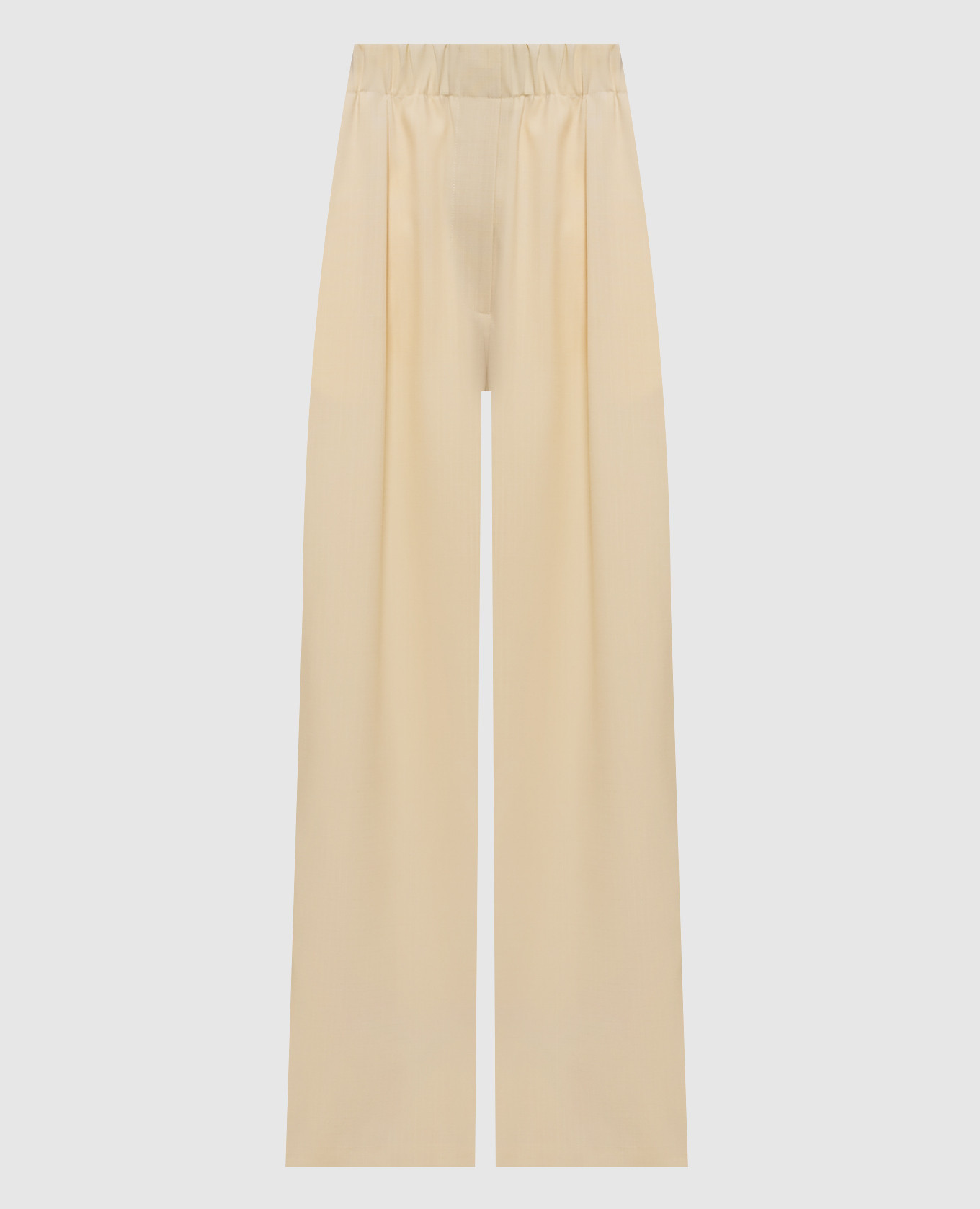 Beige wool pants