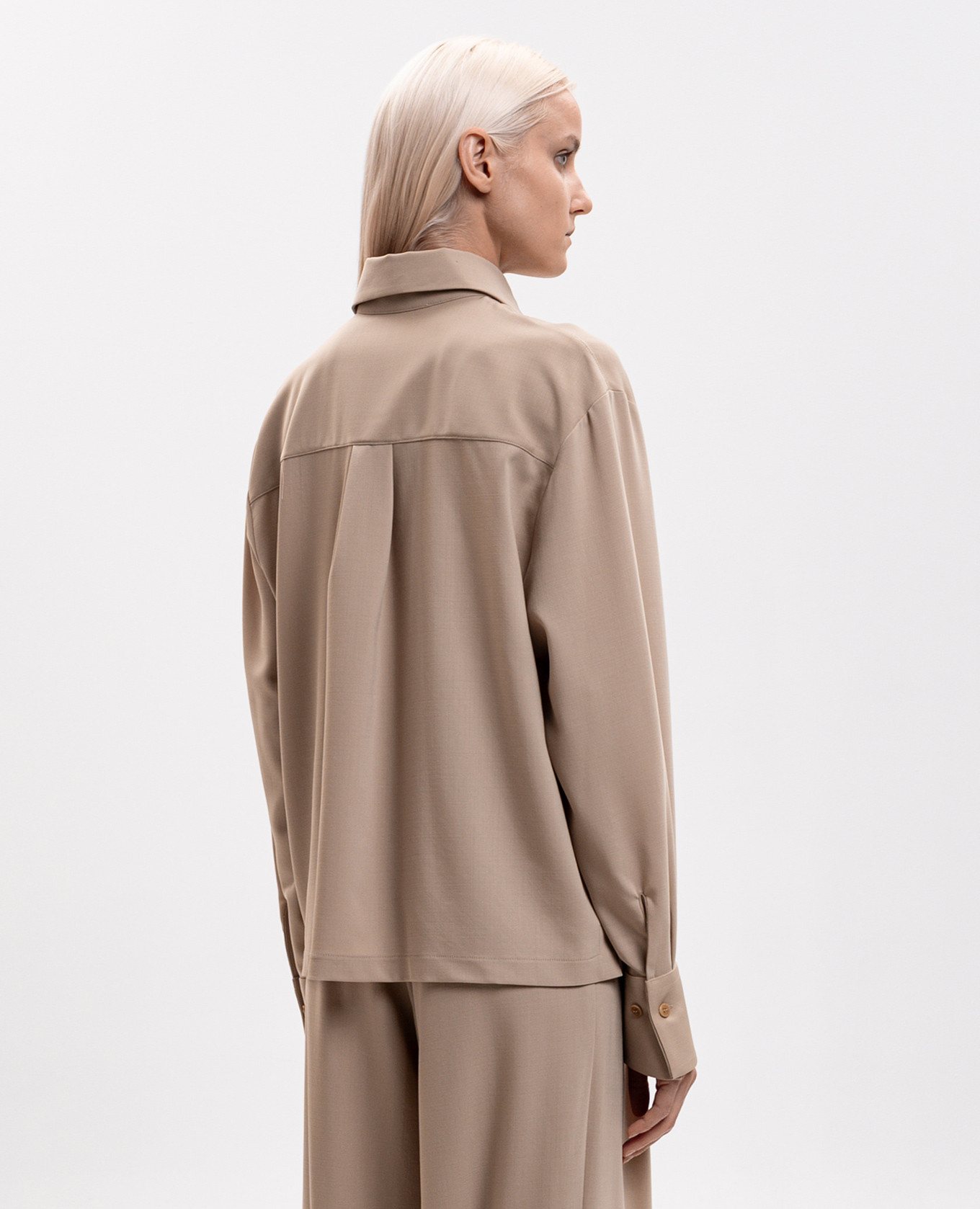 Beige wool shirt Ermanno Scervino 4