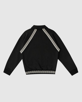 Versace Children's black sports jacket with embroidered emblem 10229121A11652