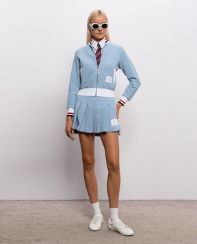 Thom Browne Blue sports jacket with logo patch FJT436AJ0194