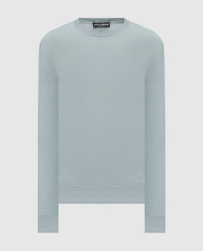 Dolce&Gabbana Blue silk jumper GXX02ZJBSO5