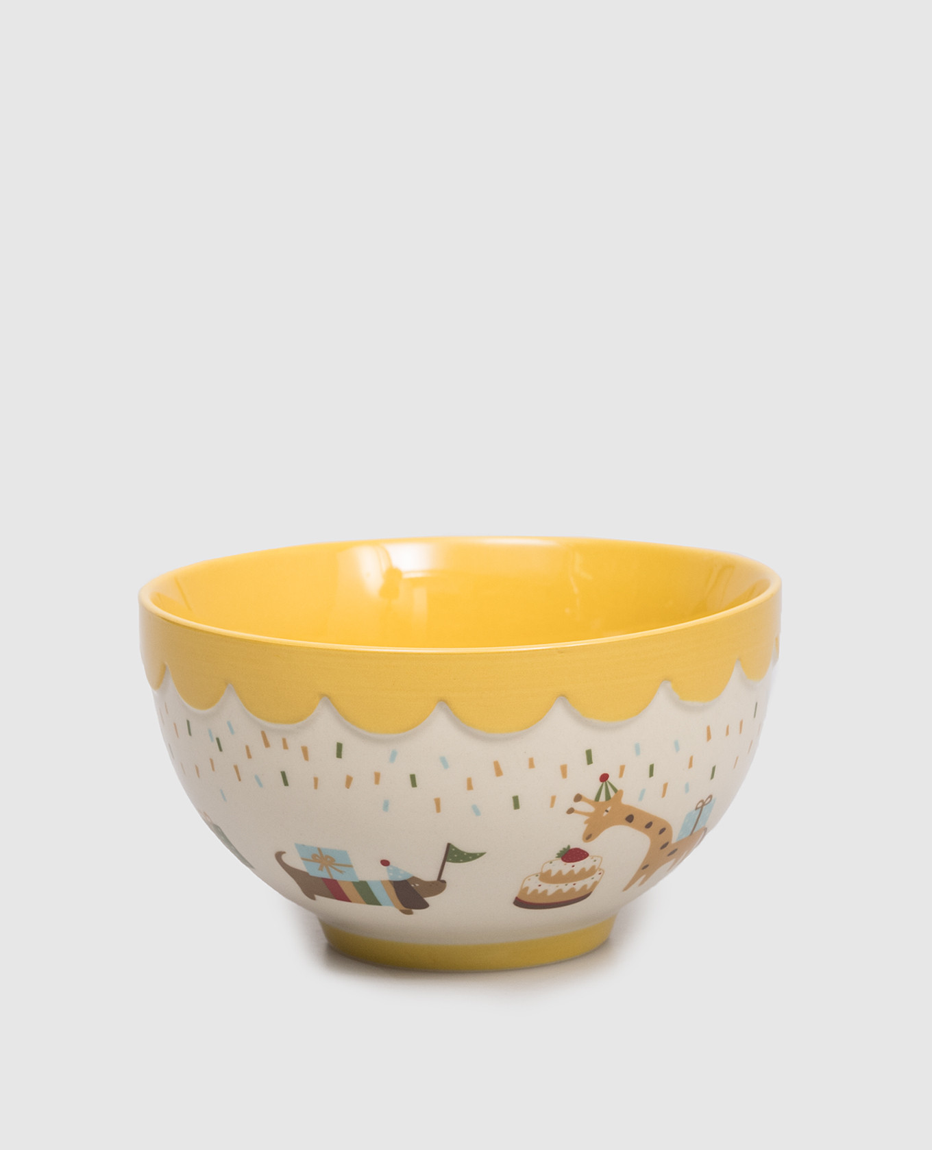 

Beige children's ceramic bowl Celebrate Bloomingville
