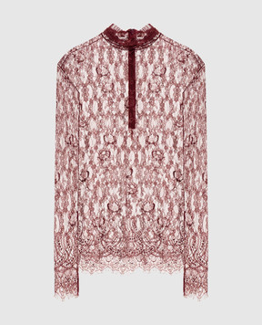 Dolce&Gabbana Burgundy lace top F7BV7TILMDL