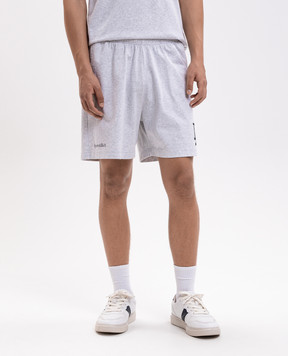 Sporty & Rich Dodgers Serif Grey Melange Shorts SH039714669GY03