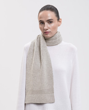 Allude Gray cashmere scarf 26511247