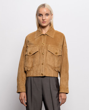 Versace Medusa brown suede jacket 10257041A18380