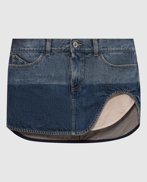 The Attico Blue denim skirt with a frayed effect 261WCR00164DDD120SD