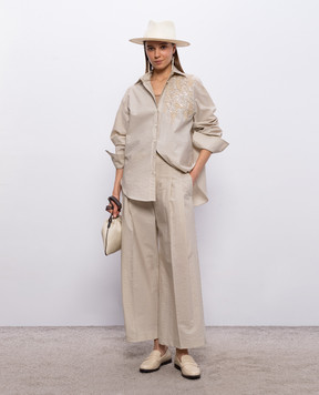 Brunello Cucinelli Beige shirt with sequins M0F79RJ926