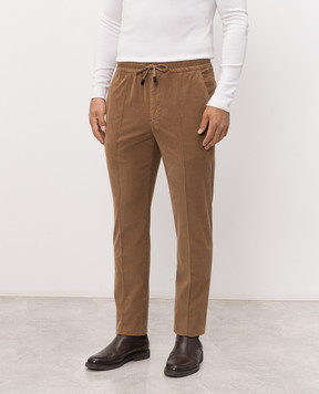 ISAIA Brown corduroy pants PNCT16X0076