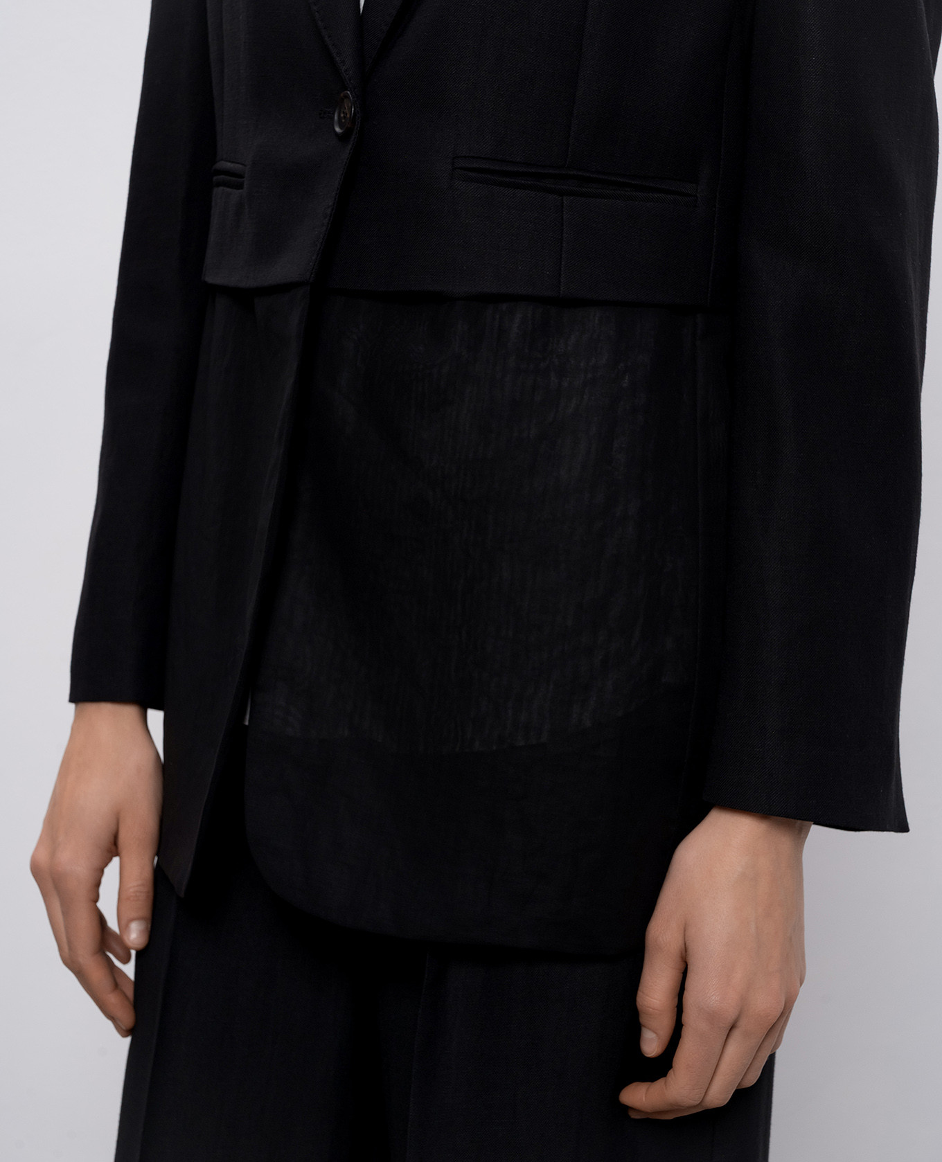 

Black jacket with linen Brunello Cucinelli