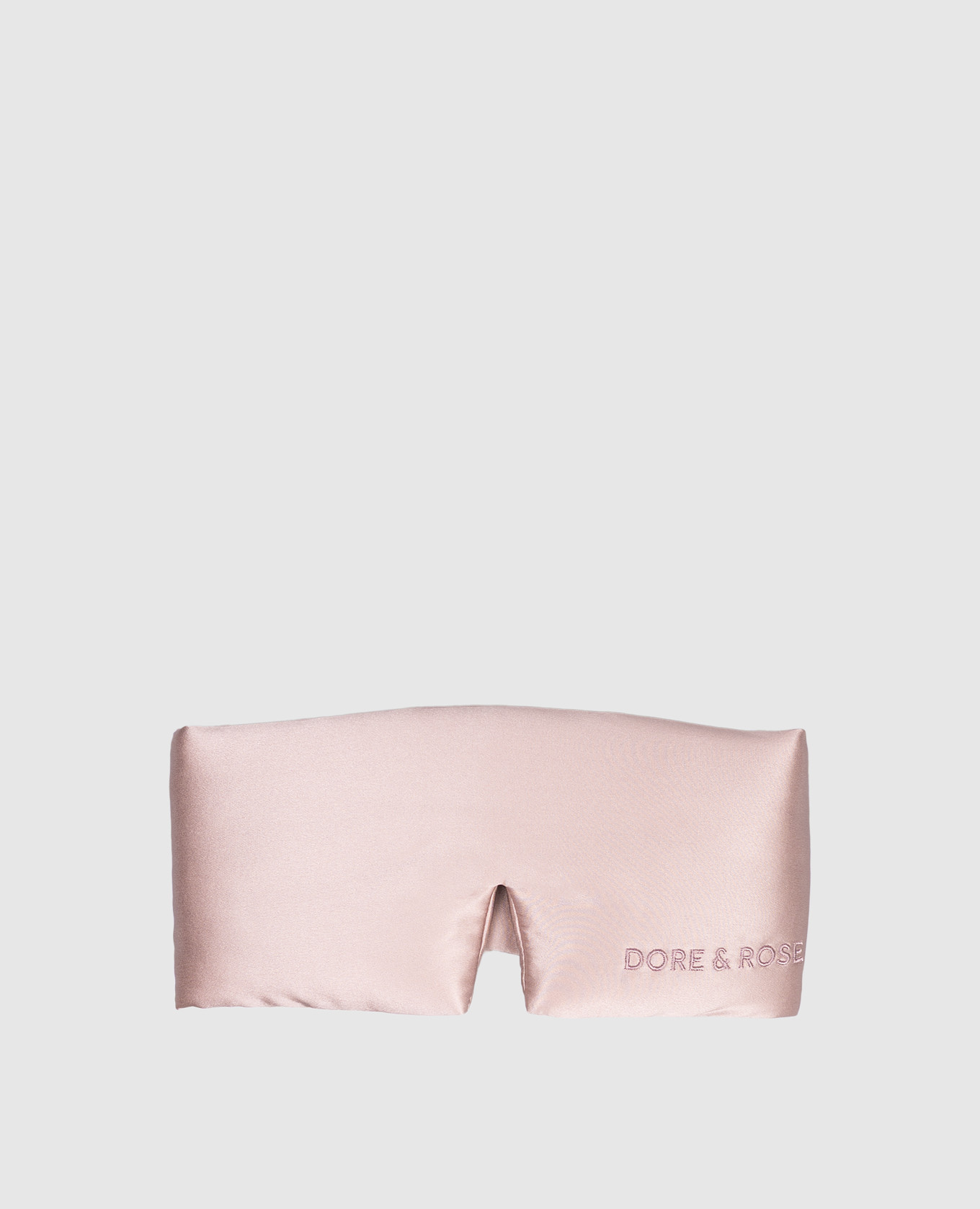 

Pink silk sleep mask with logo embroidery Dore & Rose
