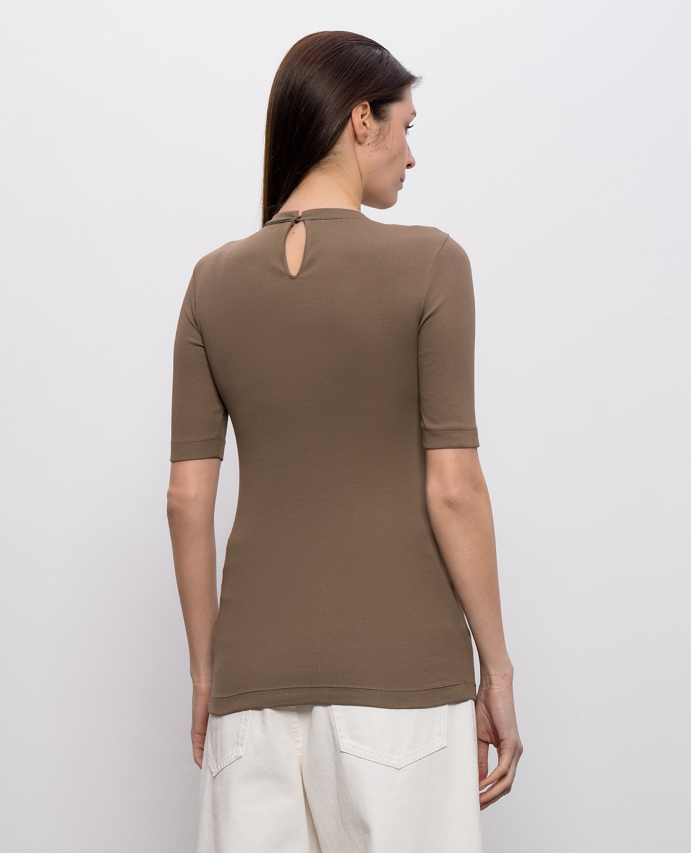 Brown top with monil chain Brunello Cucinelli 3
