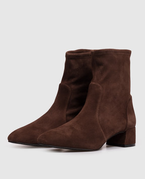 Stuart Weitzman Maeve brown suede ankle boots SM436
