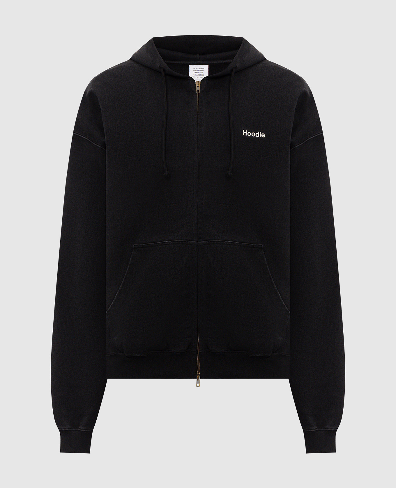 Black sports jacket with embroidery Vetements