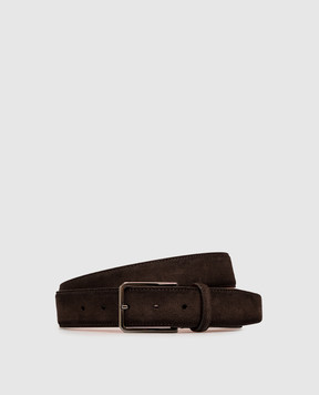 Santoni Brown suede belt CM35VC003B91GACD