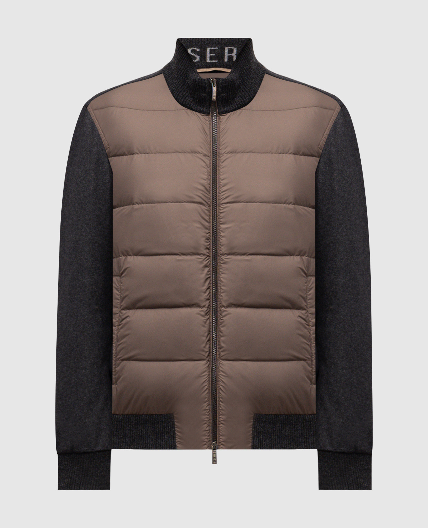 

Brown down jacket with wool Peserico