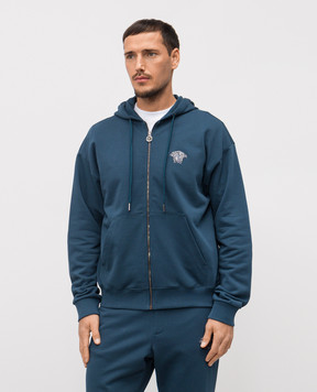 Versace Blue sports jacket with embroidered emblem 10213451A16458