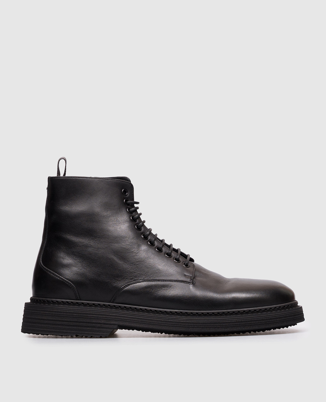 Black leather boots Pantanetti